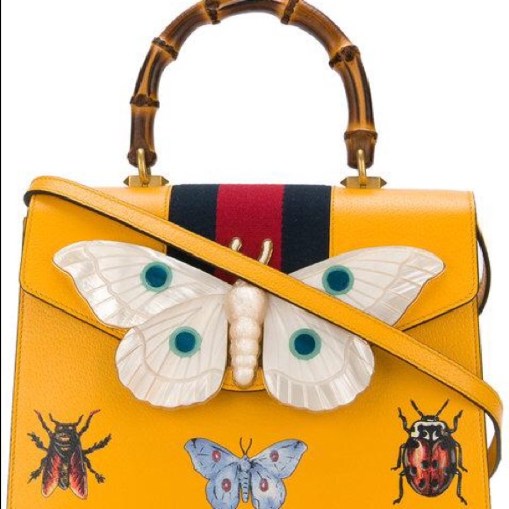 GUCCI Falena Moth Top Handle Handbag - Picture 3 of 8